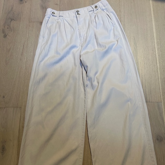 Madewell The Harlow Wide Leg Pleated Pants Size 4 Preppy ~ Office! - Picture 2 of 4